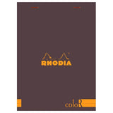 Rhodia Premium Notepads Premium Lined Notepad -70 Sheets Chocolate 6 in. x 8 1/4 in.