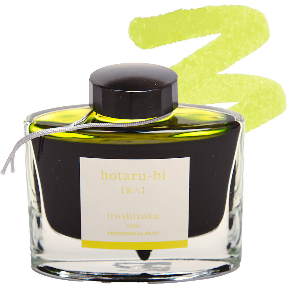 Pilot Ink Colors Chart Hotaru-bi (Chartreuse Green) - Iroshizuku Ink by Pilot – Fountain Pen ...