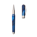 Pineider Avatar UR Mini Red Blue Solidate Palladium Trim Rollerball Pen