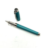 S.T. DuPont Large Line D Diamond Guilloche Turquoise Lacquered Rollerball