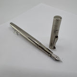 Yard-O-Led Viceroy Standard Barley Sterling  Silver .925  Fountain Pen - Medium 18kt Gold Nib