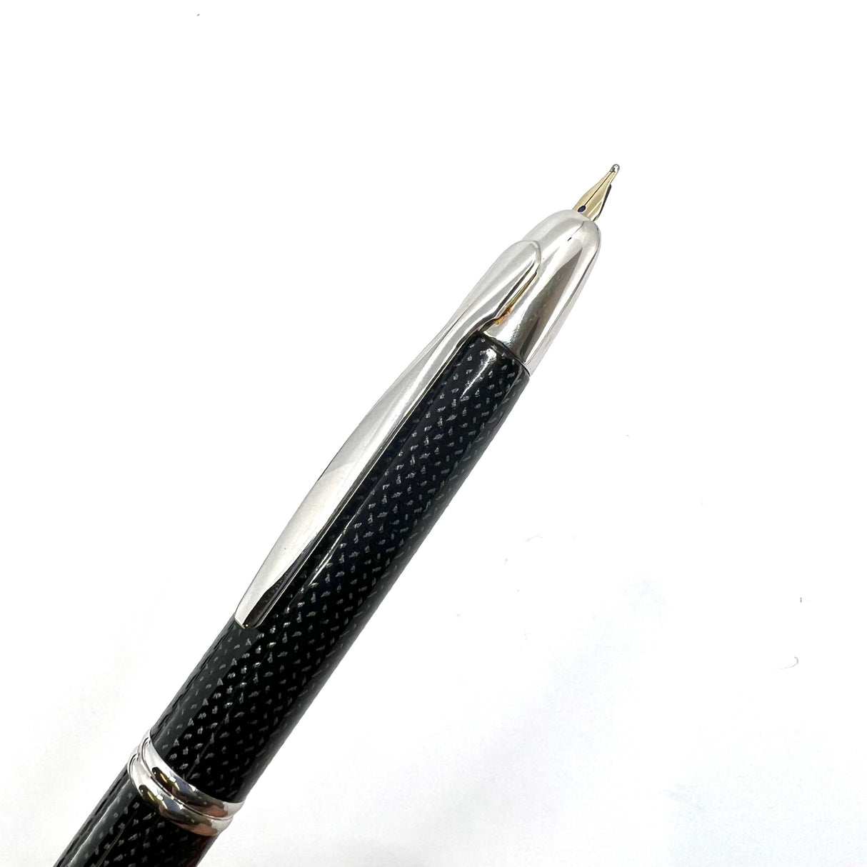 Pilot Black Carbonesque Vanishing Point Fountain Pen   - Broad 14kt Gold Nib