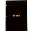 Rhodia Classic Pads Black Lined w /Margin 3 Holes Punched 8 1/4 in. x 11 3/4 in.