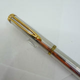 Waterman Gentleman Sterling Silver Ribbed Pattern Fountain Pen - Fine 18kt Gold Nib