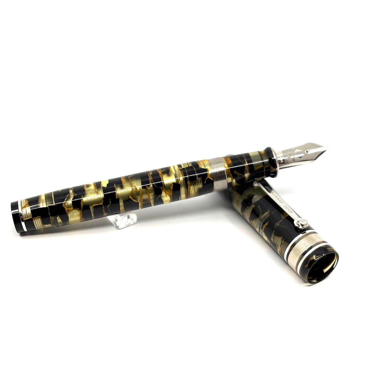 Wahl-Eversharp  Black/Bronze/Transparent Original OMAS Lucens Celluloid Decoband Oversized Fountain Pen