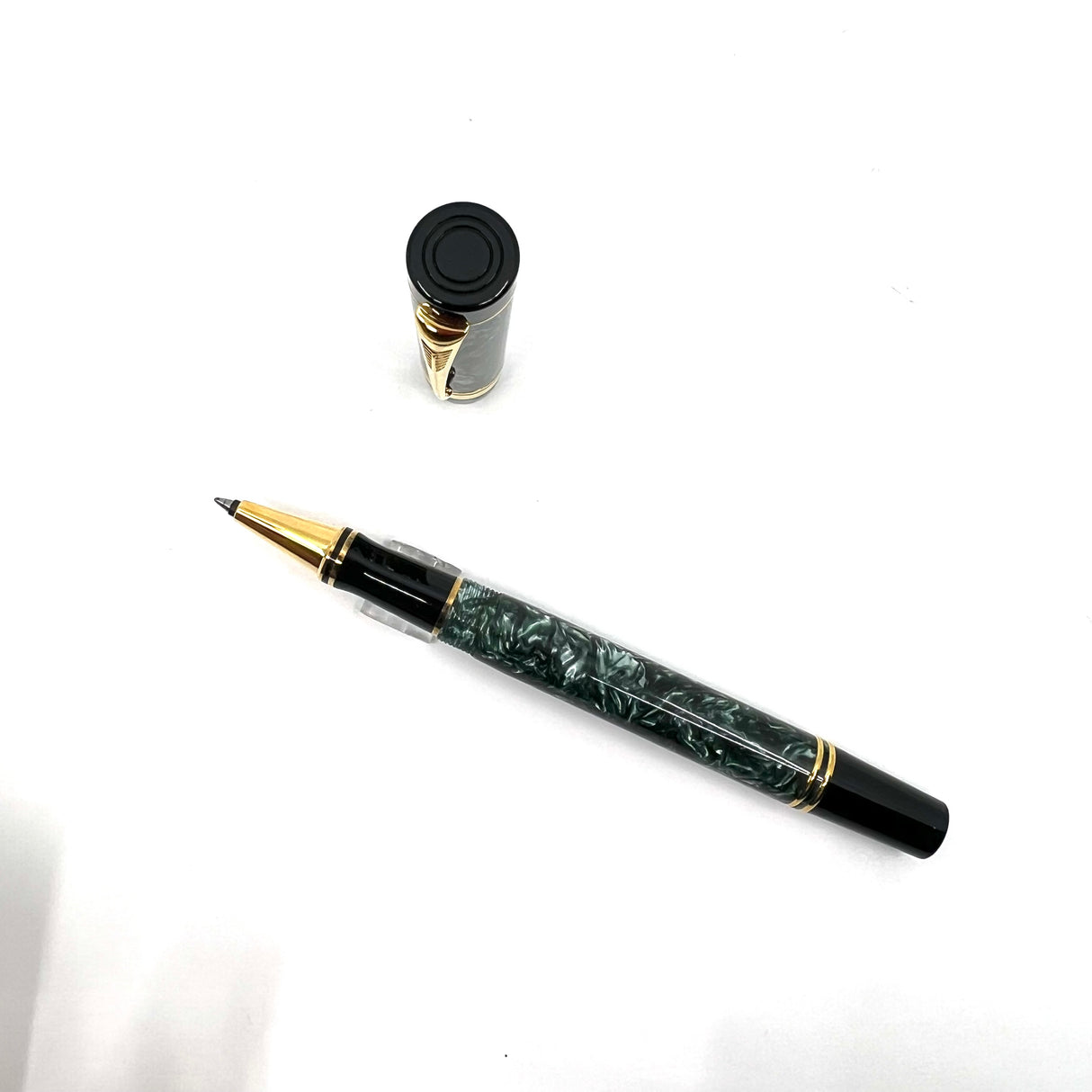 Parker Duofold Marbled Green Rollerball