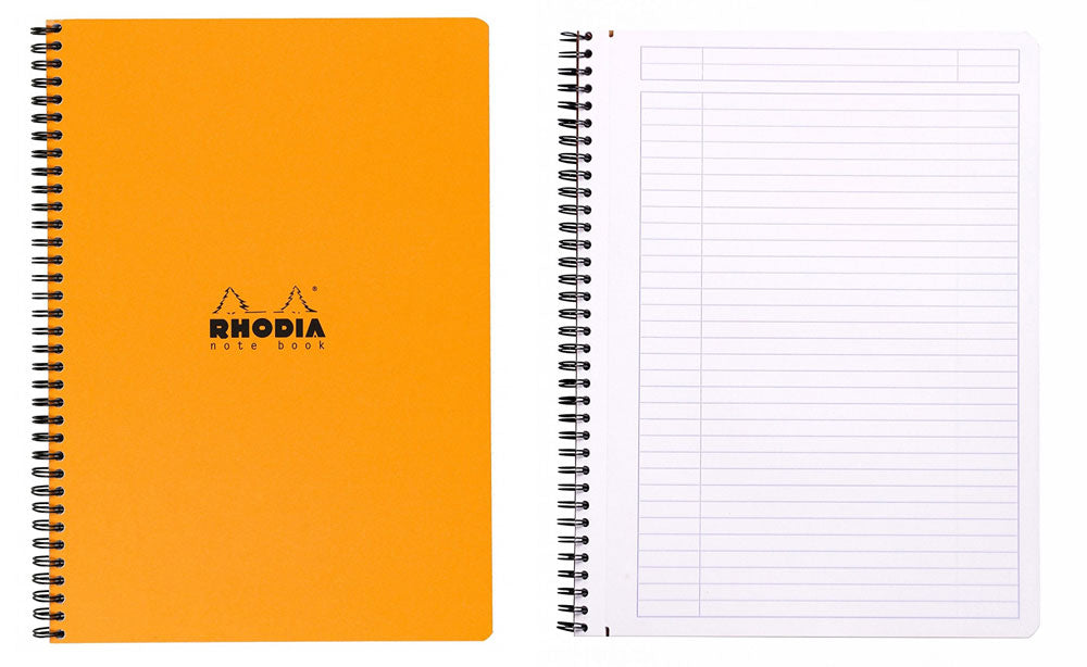 Rhodia Wirebound Note Books Orange Lined 9 in x 11 3/4 in.