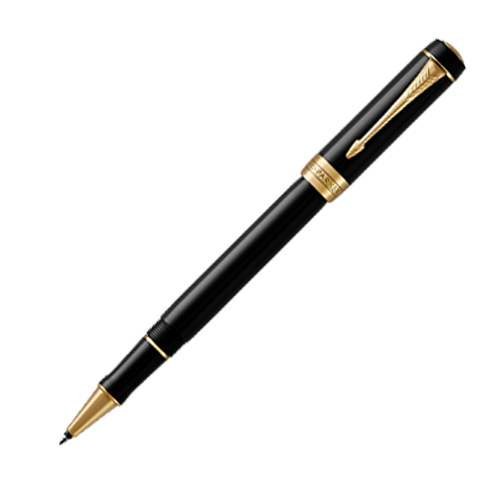 【良好品】 Classic Duofold Parker Resin Rollerball - GT Black 筆記具