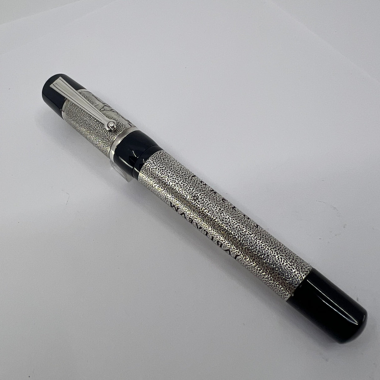 Delta Jubileum Sterling Silver Lever-Fill Limited Edition Fountain Pen - Medium 18kt Gold  Nib