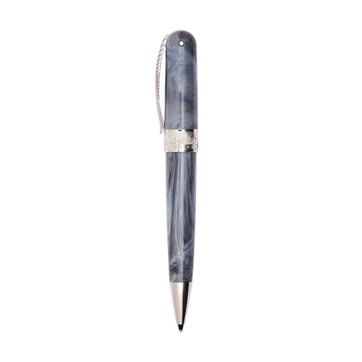 Pineider Avatar UR Mini Gray Zembrino Palladium Trim Ballpoint Pen