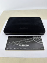 Aurora Burgundy Talentum Chrome Trim Fountain Pen - Fine 14kt Gold Nib - MINT
