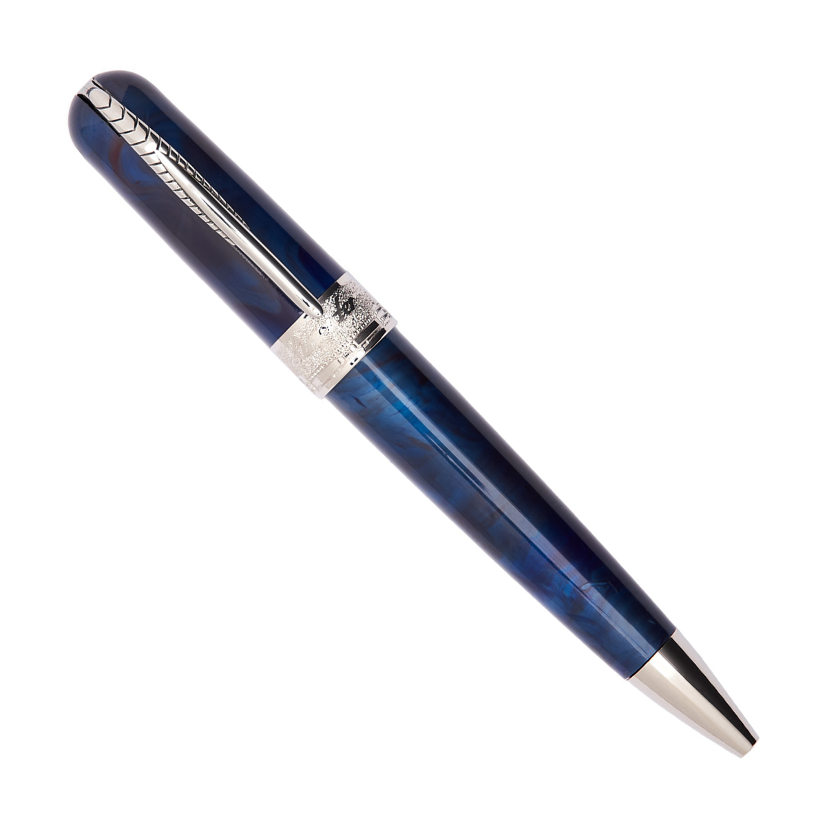 Pineider Avatar UR Mini Red Blue Solidate Palladium Trim Ballpoint Pen