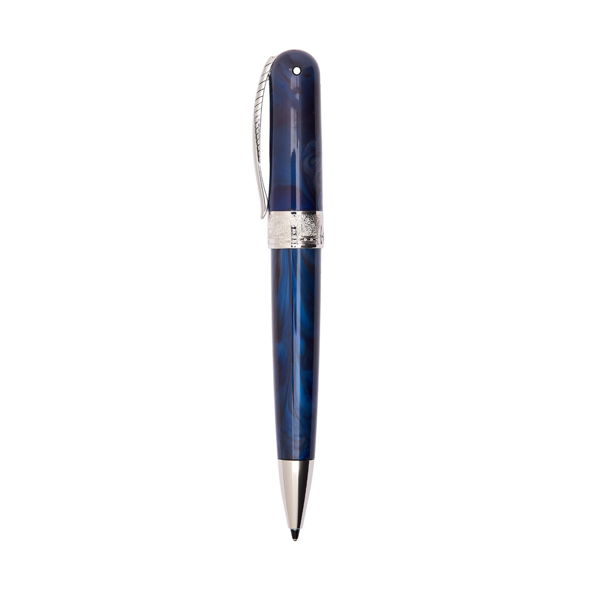 Pineider Avatar UR Mini Red Blue Solidate Palladium Trim Ballpoint Pen