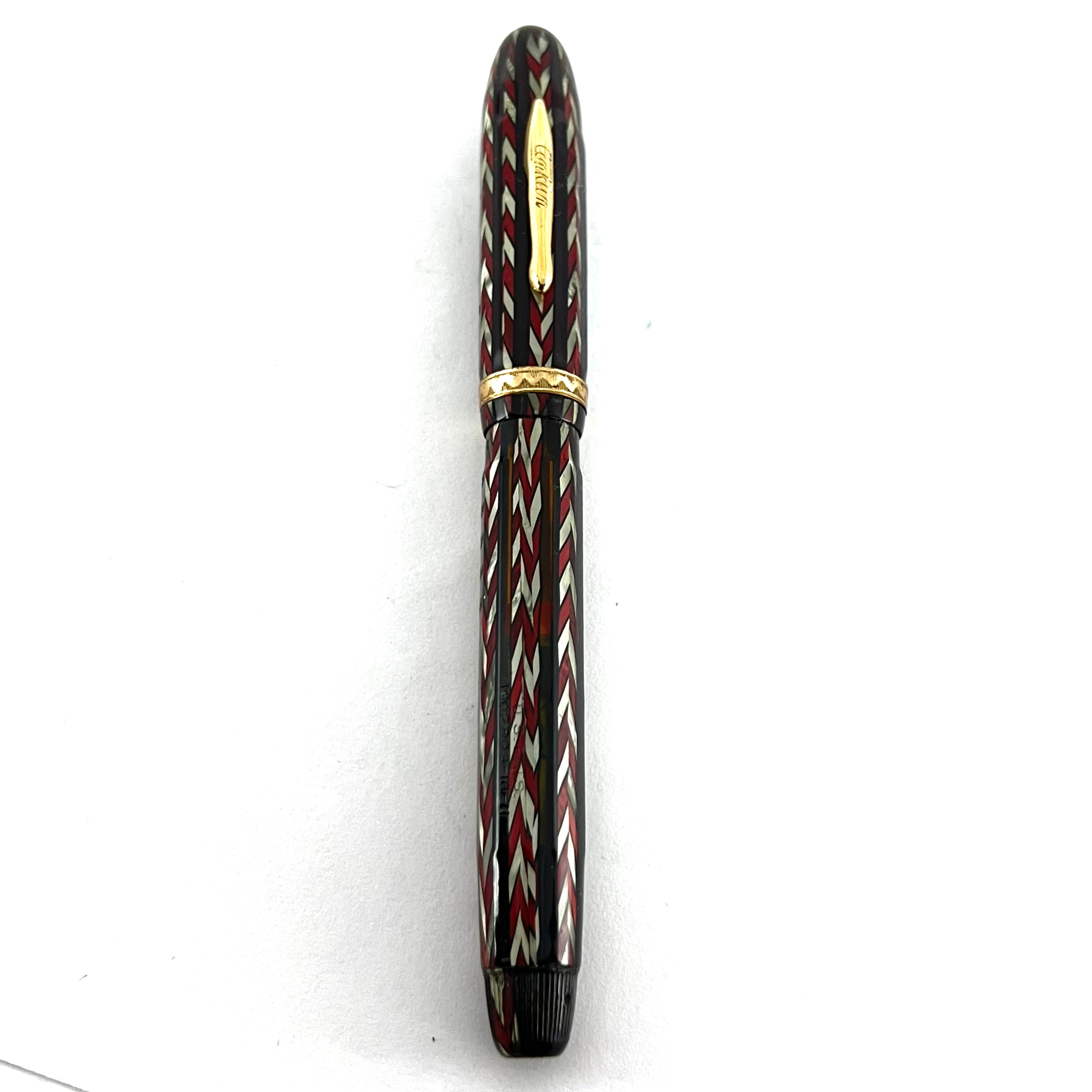 Conklin Nozac 7M Word Gauge Herringbone Silver/Red Fountain Pen - RARE –  Fountain Pen Hospital