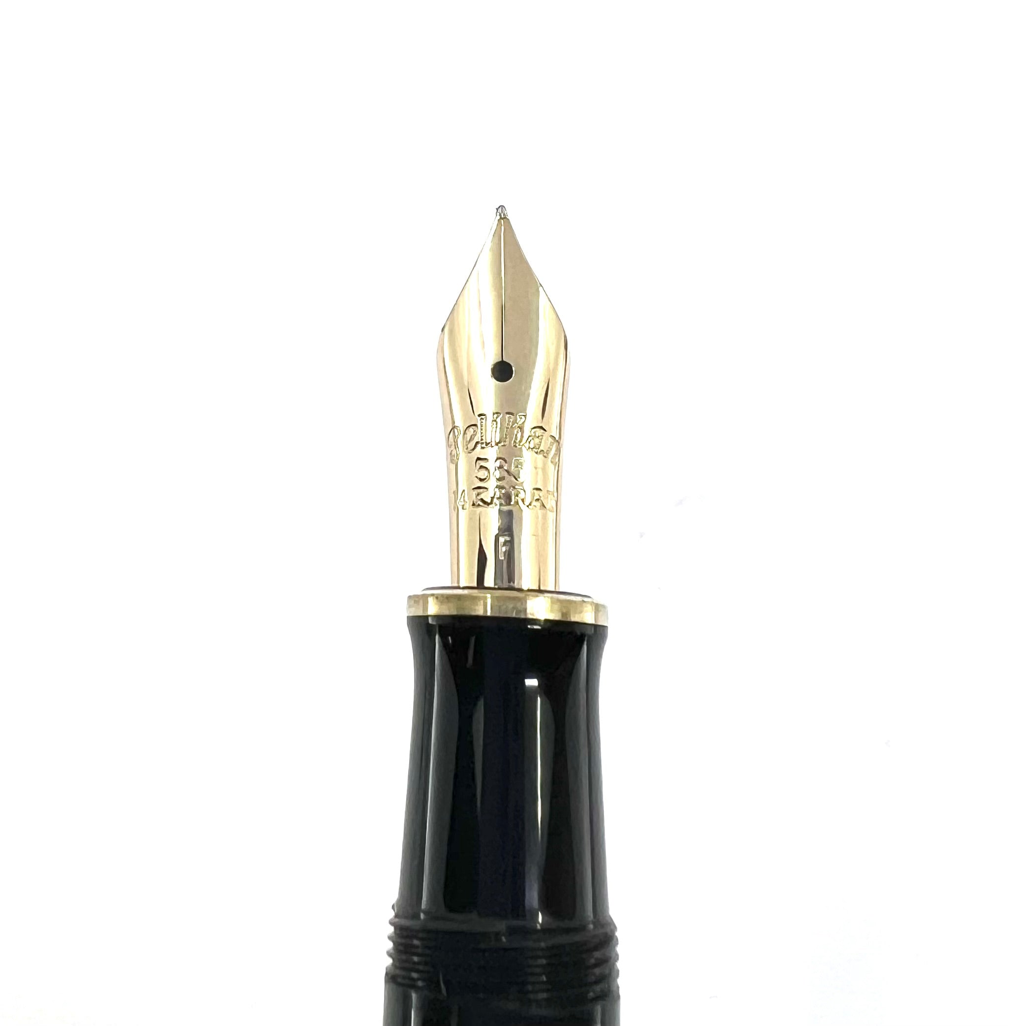 Pelikan M450 Fountain Pen - Gold Vermeil Cap - Fine 14kt Gold Nib