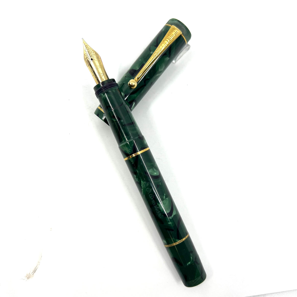 OMAS Ercolessi Green Marbled Celluloid Limited Edition Fountain Pen