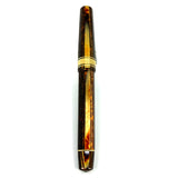 OMAS Original Style Facetted Paragon Extra Arco Bronze Celluloid Fountain Pen-Medium 18kt Gold Nib