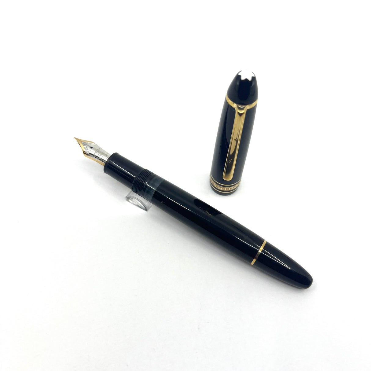 Montblanc Black Meisterstuck #146 LeGrand Fountain Pen - Fine 14kt Gold Nib