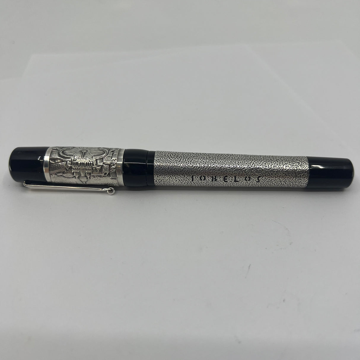 Delta Jubileum Sterling Silver Lever-Fill Limited Edition Fountain Pen - Medium 18kt Gold  Nib