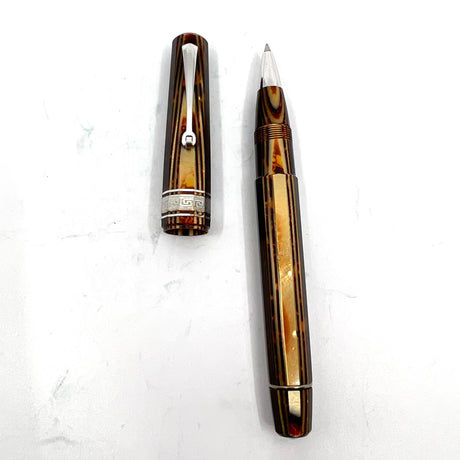 Omas Paragon Exquisite Celluloid Arco Rollerball - Facetted Body - High Tech Trim