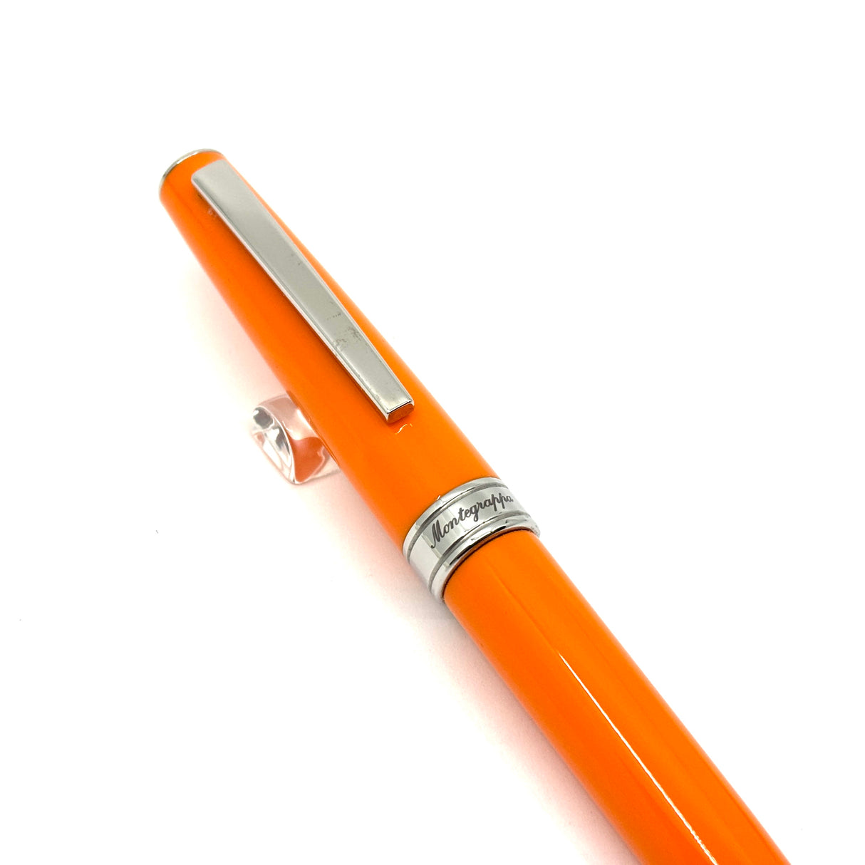 Montegrappa Armonia Orange Resin Ballpoint Pen - Platinum Plated Trim