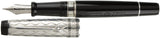 Aurora Riflessi Black Barrel and Sterling Silver Cap Fountain Pen