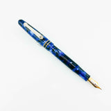 Lavenger Blue Marble Argento 18K GOLD nib - Fountain Pen