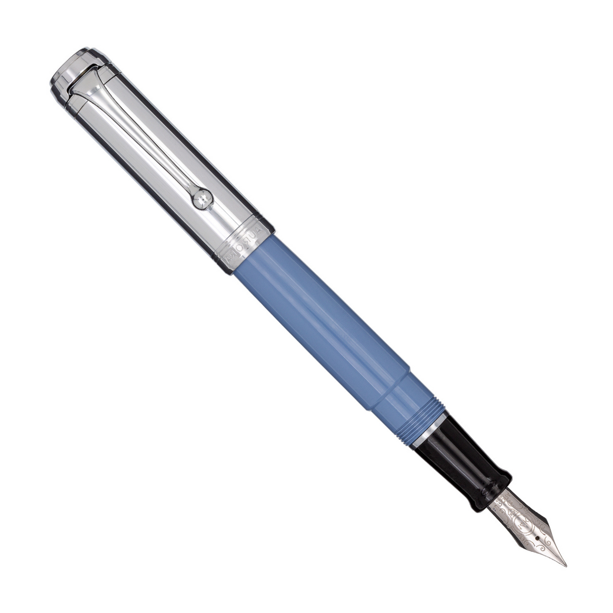 Aurora Talentum Celestial Blue w/ Chrome Cap Fountain Pen