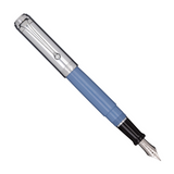 Aurora Talentum Celestial Blue w/ Chrome Cap Fountain Pen