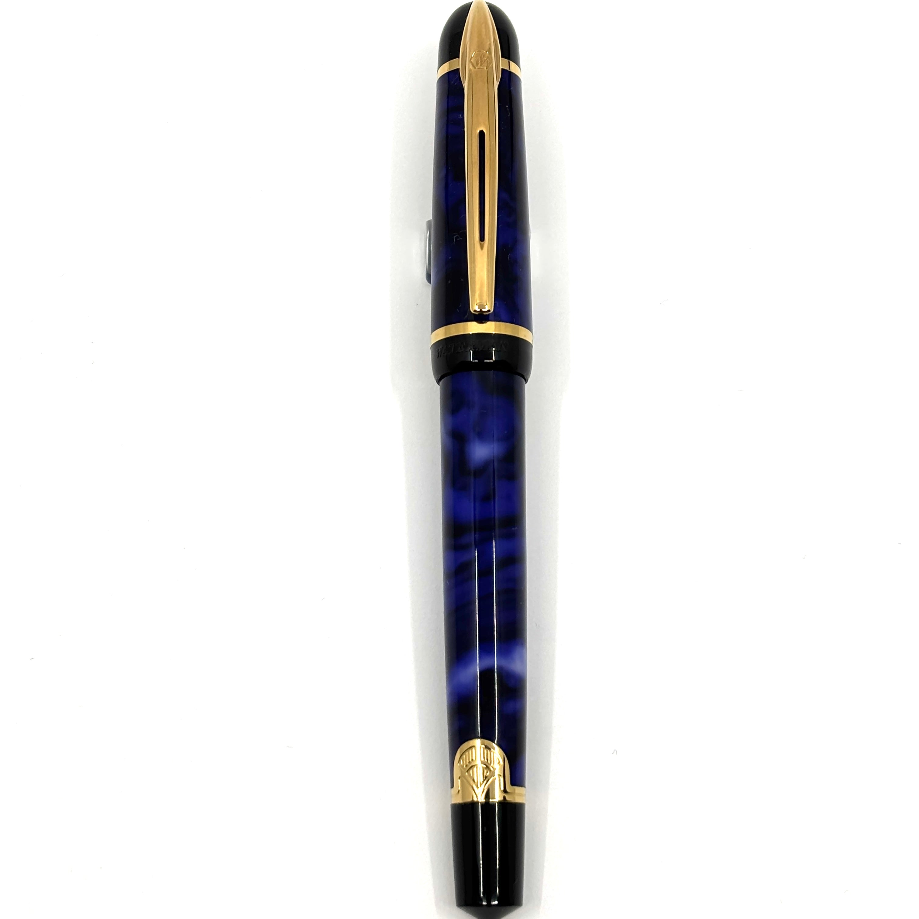 ウォーターマンWATERMAN フィリアスサファイア(青系) ペン先F NO.2 Waterman Phileas Blue Marble (Second Generation) Fountain