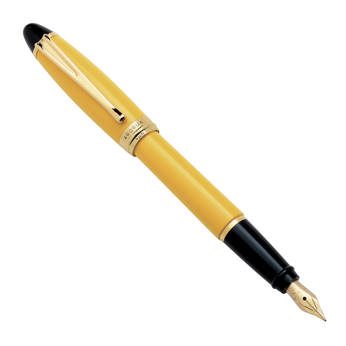 Aurora Ipsilon Resin Yellow Fountain Pen