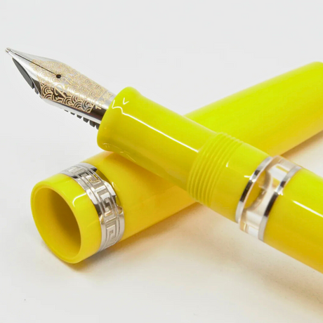 ASC Bologna Portofino Bespoke 2024 Giallo Rhodium Trim Fountain Pen