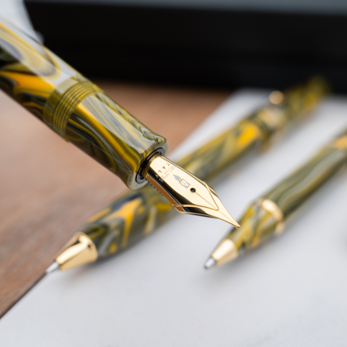 Delta Neo Gallery Marigold Gold Trim Fountain Pen