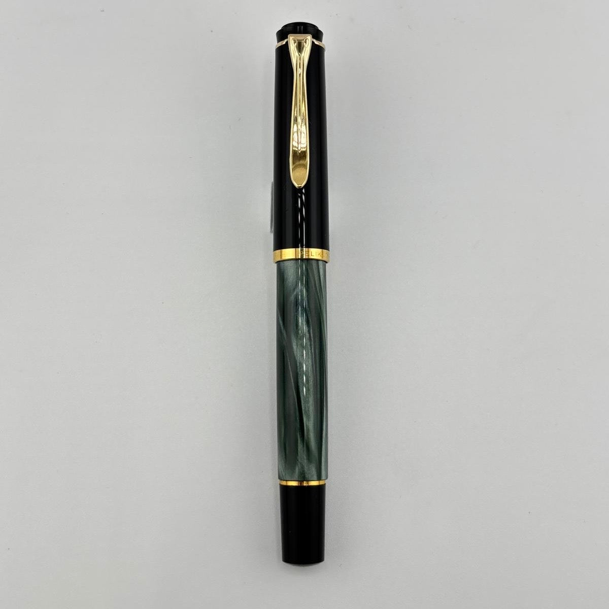 Pelikan M200 Green Marble Black cap   - Fountain Pen