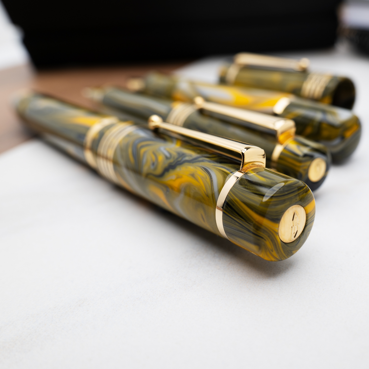 Delta Neo Gallery Marigold Gold Trim Fountain Pen