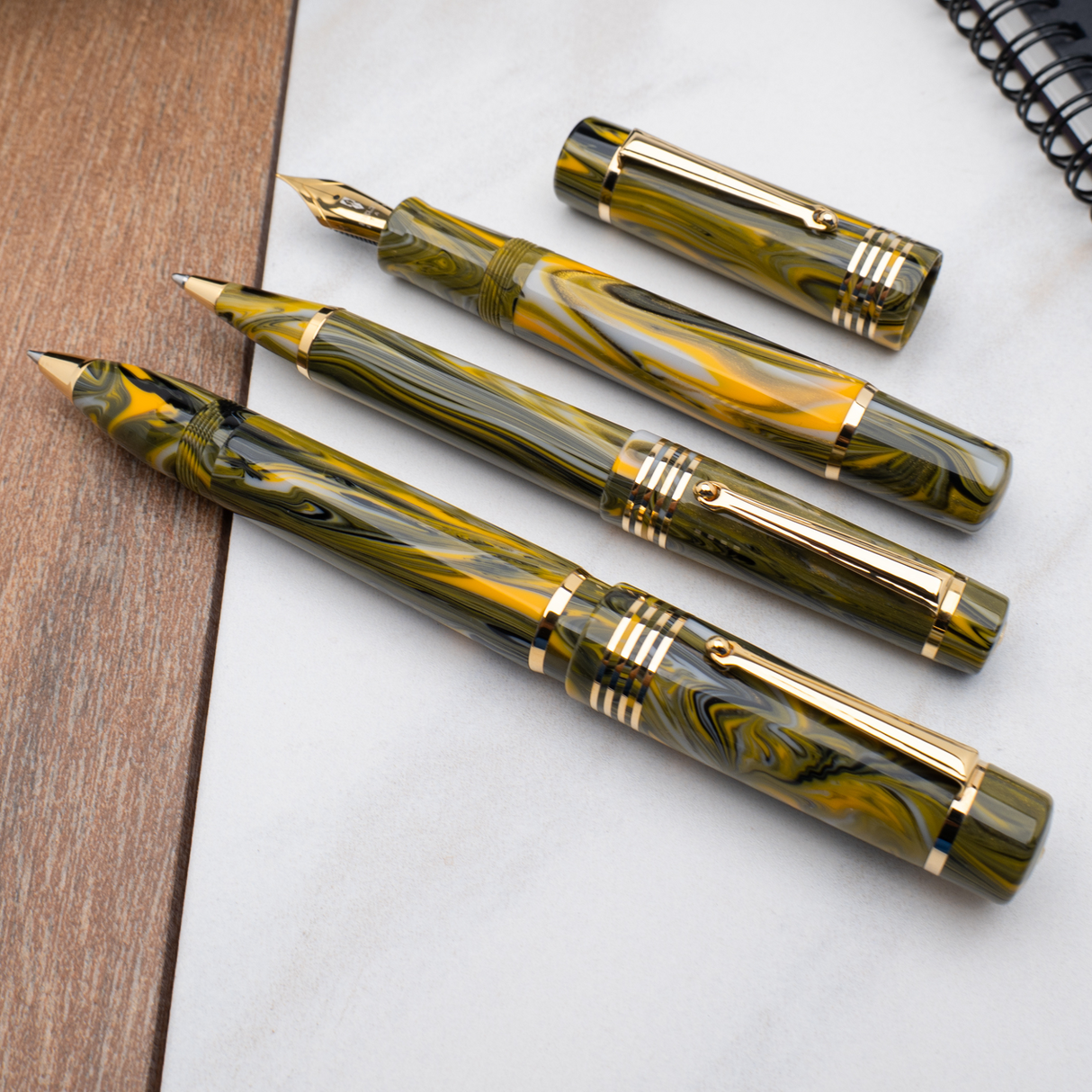 Delta Neo Gallery Marigold Gold Trim Fountain Pen