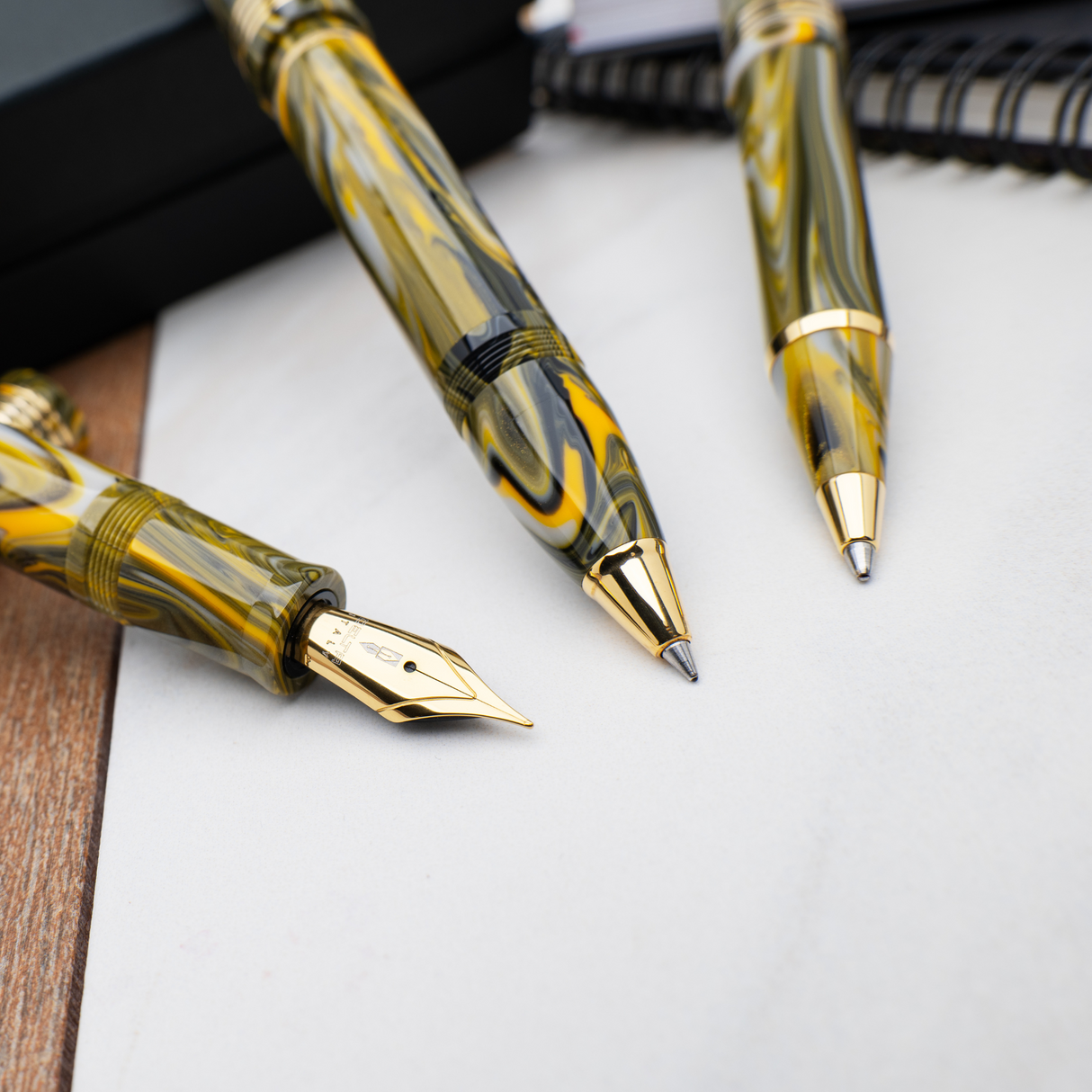 Delta Neo Gallery Marigold Gold Trim Fountain Pen