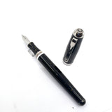 Signum (Italy) Marbleized Brown Fountain Pen - Broad 18kt Gold Nib