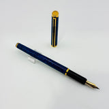 Dunhill Slim Blue Lacquer Gold Nib 14K  - Fountain Pen