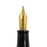 OMAS Milord Black Paragon Fountain Pen - Broad 18kt Gold Nib
