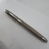 Porsche Design Tec Flex Fountain Pen - Two-Tone Basket Weave Barrel - Fine 18kt Gold Nib