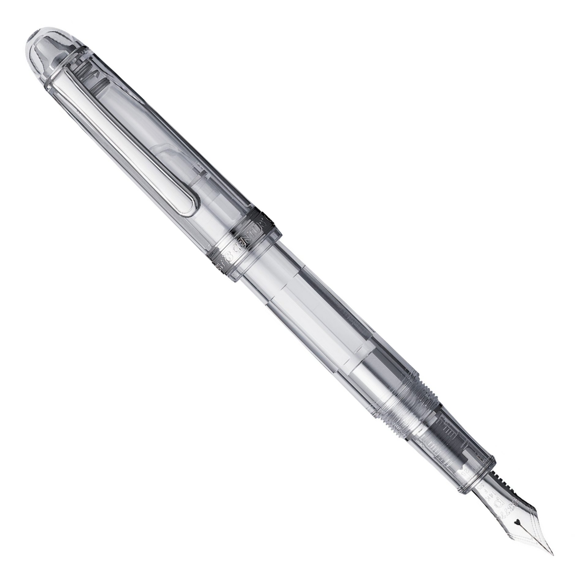 Platinum 3776 Century Clear Oshino Demonstrator Rhodium