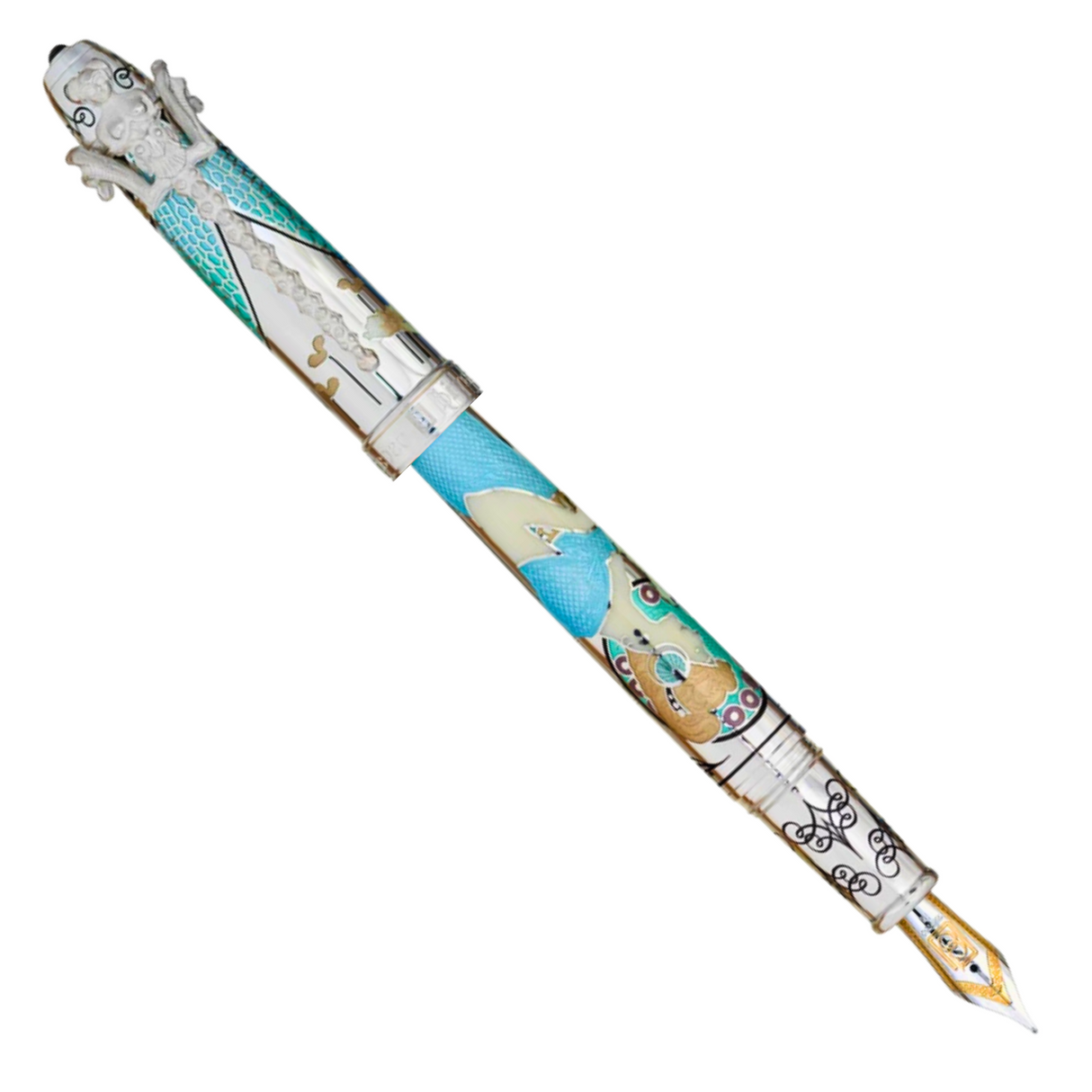 David Oscarson 25th Anniversary Aquamarine Fountain Pen