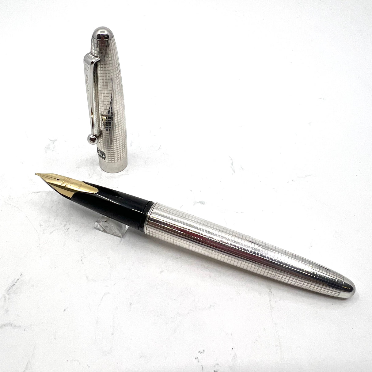 Pilot Namiki Cross-Hatched Sterling Silver Elite Fountain Pen