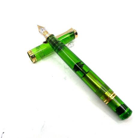 Pelikan M800 - The Original Transparent Green Demonstrator Fountain Pen (Ca. 1995)