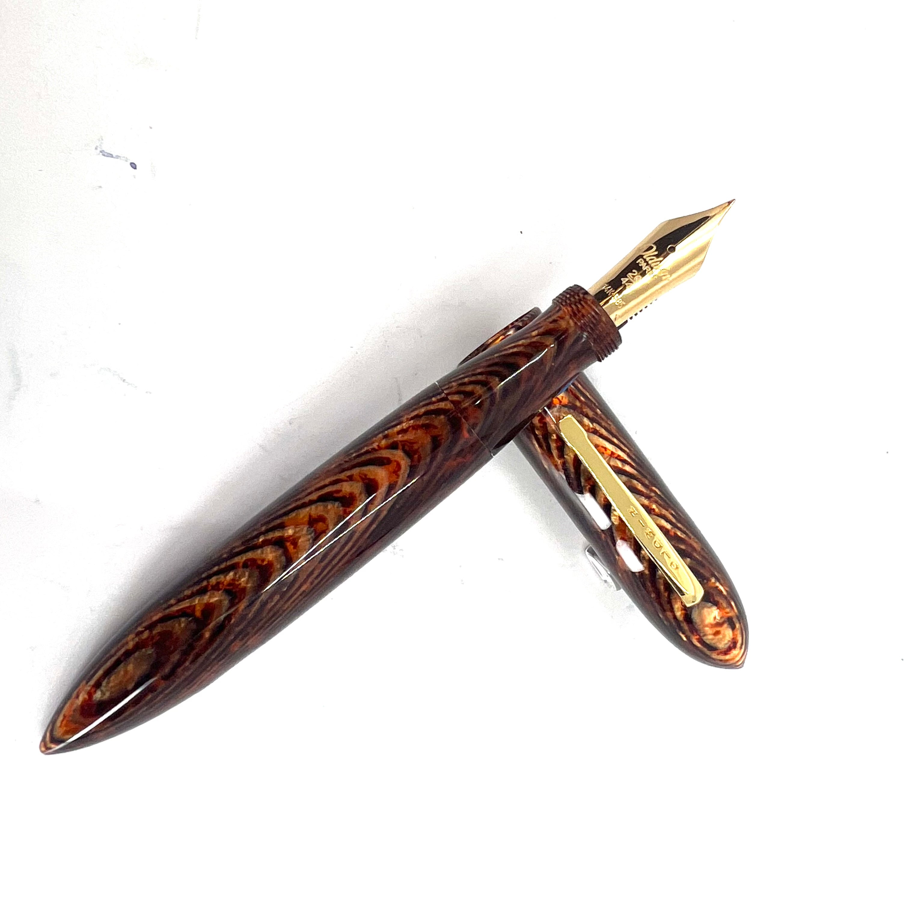 Oldwin (Paris) Torpedo Bronze Arco Spina (Fish Bone) Pattern