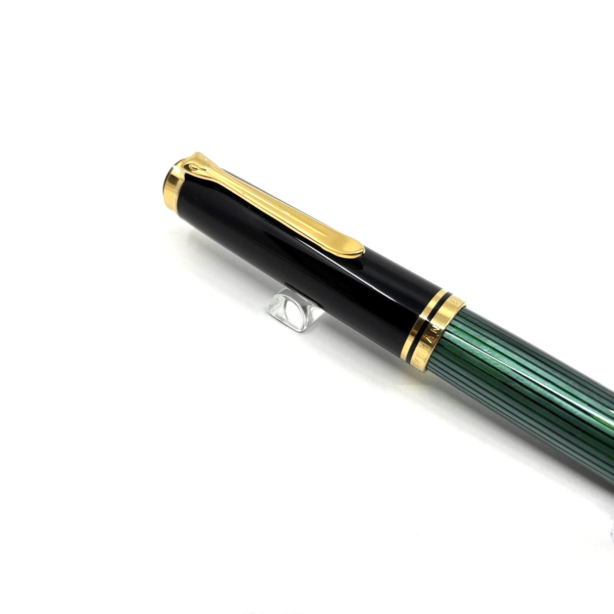 Pelikan Souveran M1000 Green Striped Barrel/Black Cap Fountain Pen