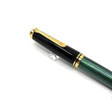 Pelikan Souveran M1000 Green Striped Barrel/Black Cap Fountain Pen