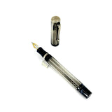 Montegrappa Privilege 8-Sided Sterling Silver Mid-Size Fountain Pen-Medium 18kt Gold Nib