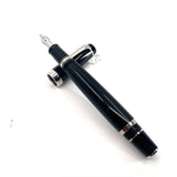 Montblanc Black Resin Larger Size Boheme Fixed Nib (Non- Retractable- No Stone in Clip) Fountain Pen